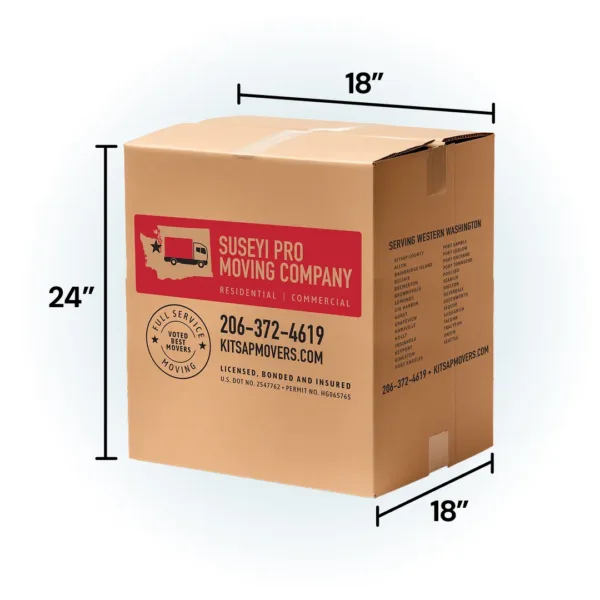 Large Cardboard Moving Box - 20 in. L x 20 in. W x 18 in. D